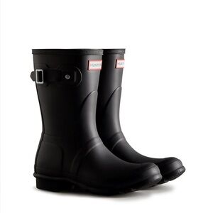 Hunter Women's Original Short Rain Boots - Black, Size 9.